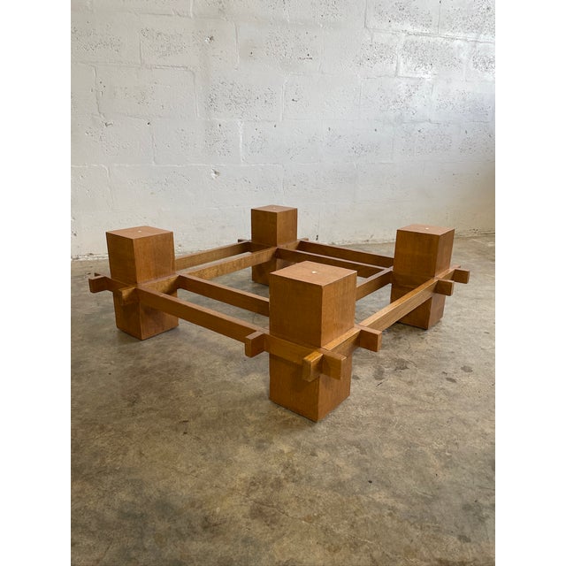 Mid Century Modern Italian Glass Top Coffee Table For Sale - Image 9 of 10