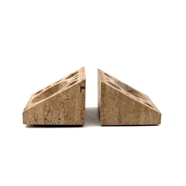 Ivory Travertine Desk Organizers by Enzo Mari for Danese, Italy, 1970s, Set of 2 For Sale - Image 8 of 17