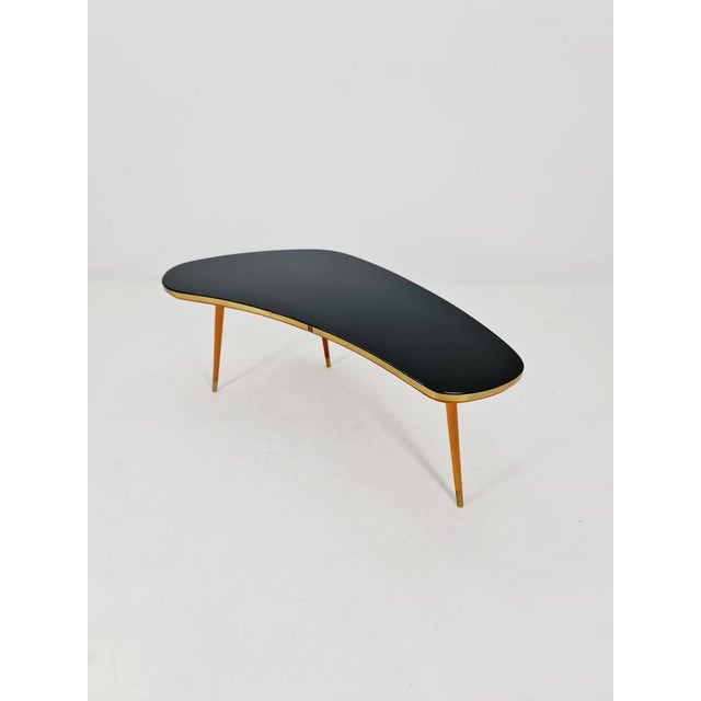 Mid-Century German Tripod Glass & Brass Coffee Table from Else, 1950s For Sale - Image 6 of 11