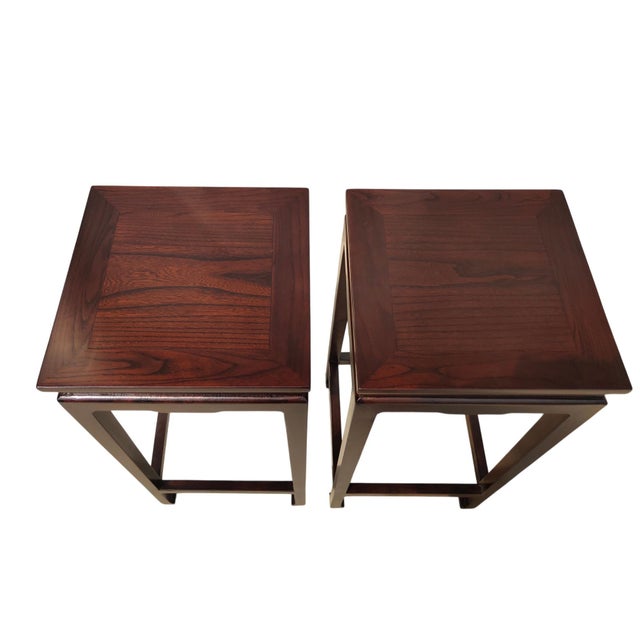 Pair of Asian Square Top Accent Tables or Side Tables For Sale In Greensboro - Image 6 of 6