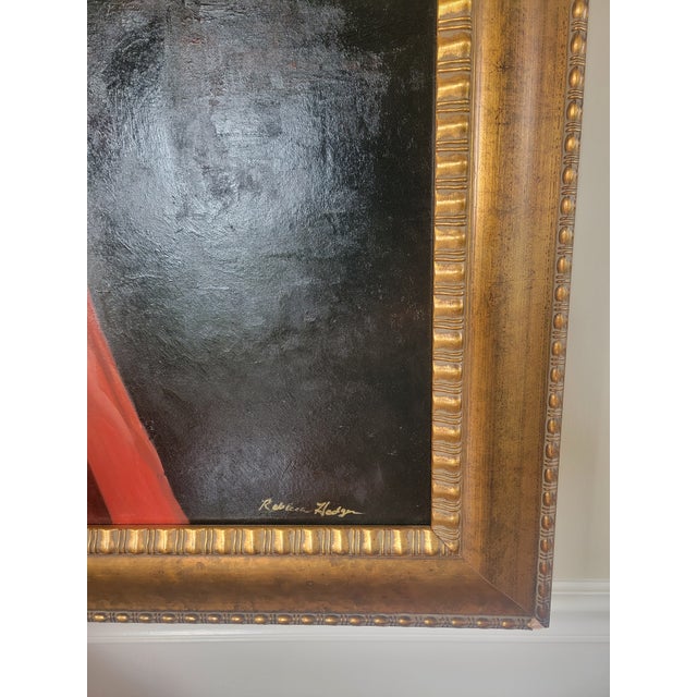 Original Signed Oil Portrait by Rebecca Hodges – Figurative Realism, Woman in Gothic Window For Sale - Image 15 of 15