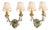 Vintage French Brass and Crystal Wall Sconces, 1940s, Set of 2 For Sale
