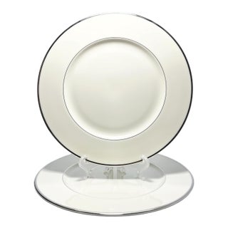 1980s Lenox “Montclair” Bone China Dinner Plates - a Pair For Sale