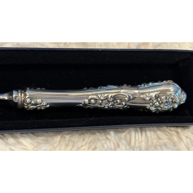 English Rare Vintage Ralph Lauren Sterling Silver Ornamental Letter Opener For Sale - Image 3 of 10