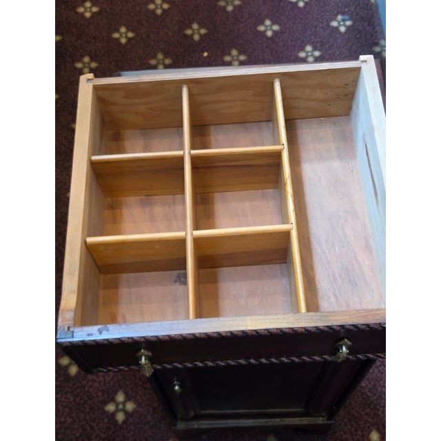Red 1920s Antique Mahogany Music Cabinet John Smyth Company Chicago / Night Stand For Sale - Image 8 of 8