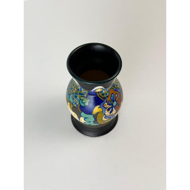 1920s Dutch Gouda Vase in Stoneware, Holland, 1922 For Sale - Image 5 of 10