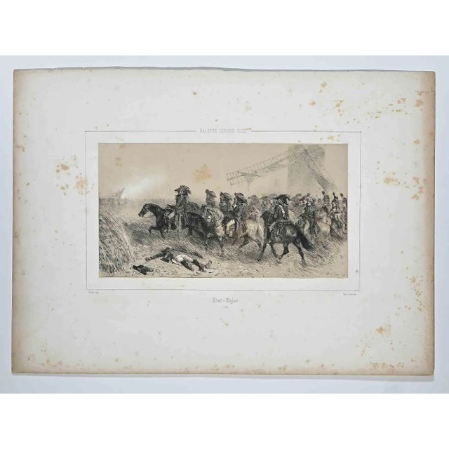 State Major is an original Lithograph realized by Denis Auguste Marie Raffet in 1837. Signature on the lower right corner....