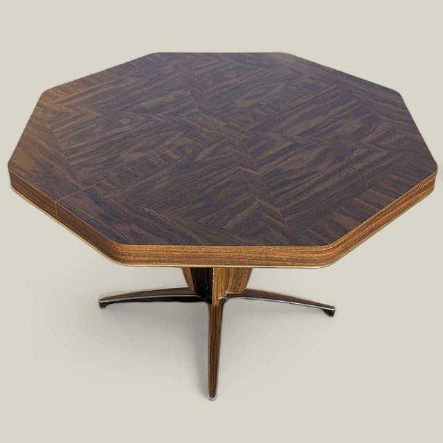 Chestnut 1960s Chromcraft Laminate Dining Table With Star Base, Mid-Century For Sale - Image 8 of 11