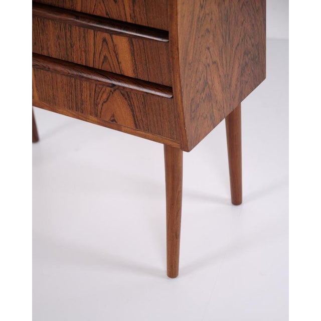 Wood Rosewood Chest of Drawers with 3 Drawers Danish Design from the 1960s For Sale - Image 7 of 13