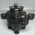 Black Late 19th CenturyCarved Faux Horn Elephant Teapot Set With Four Cups and Box For Sale - Image 8 of 9