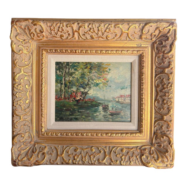 Small Impressionist European Seascape Oil Painting For Sale