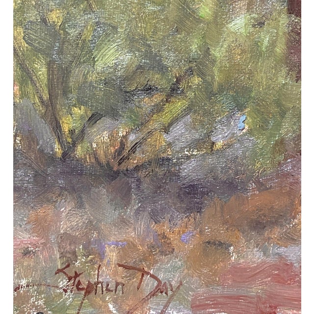 Rustic Adobe Ruin - New Mexico by Stephen Day | Oil Painting of a weathered adobe structure in a desert landscape For Sale - Image 3 of 4