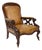 Antique Victorian Carved Leather Chair, 1850 For Sale