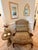 Ecru Fairfield Camel and Palm Tapestry Chair For Sale - Image 8 of 10
