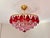 Vintage French Style Crystal Chandelier – Hand-Painted Pink & Ruby Red Prisms For Sale - Image 11 of 18