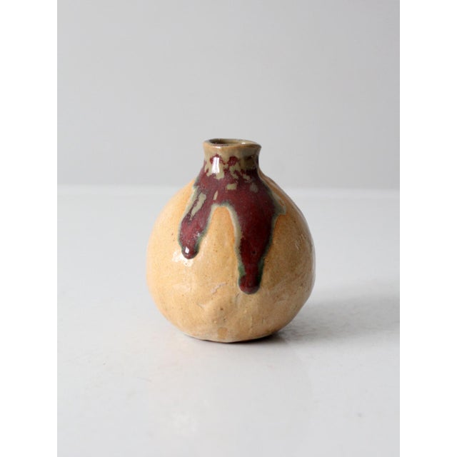 Contemporary Vintage Studio Pottery Bud Vase For Sale - Image 3 of 10