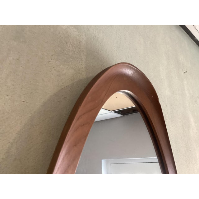 Wood Scandinavian Mirror in Oak, 1960 For Sale - Image 7 of 8