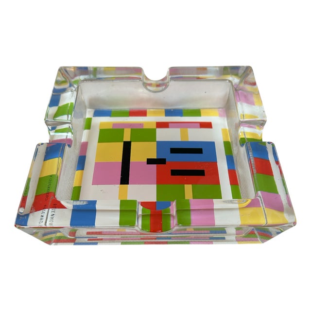 Crystal Ashtray with a Motif by Alessandro Guerriero for Ritzenhoff For Sale