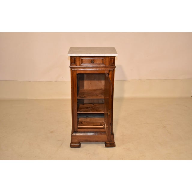 Wood 19th Century French Walnut Bedside Cabinet For Sale - Image 7 of 10