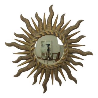 Vintage Sunburst Butler Mirror, 1960s For Sale
