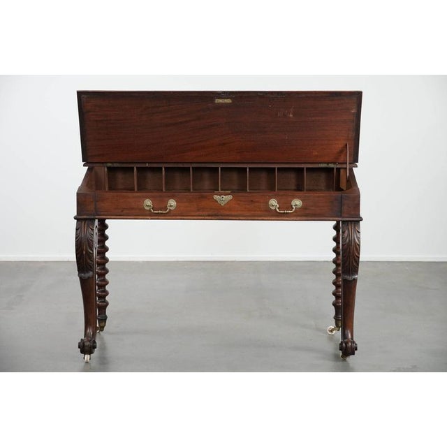 Antique English Oak Desk, 1800s For Sale - Image 4 of 18