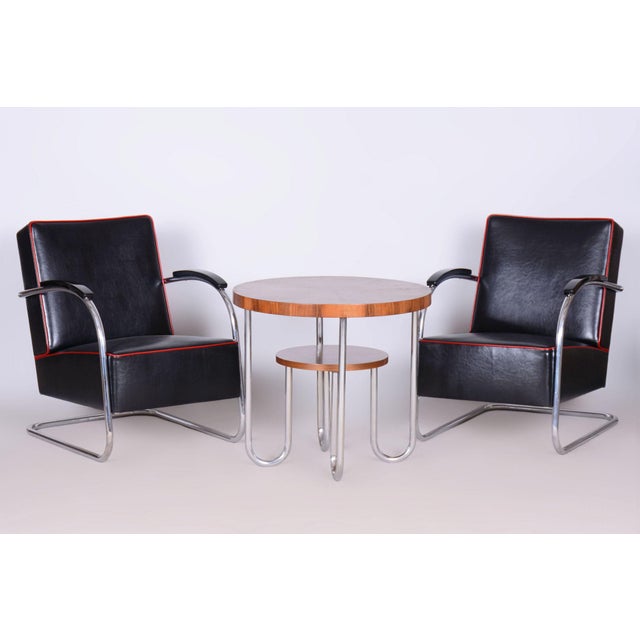 Bauhaus FN21 Armchairs in Leather by Mücke-Melder for Up Závody, Czech, 1930s, Set of 2 For Sale - Image 15 of 17