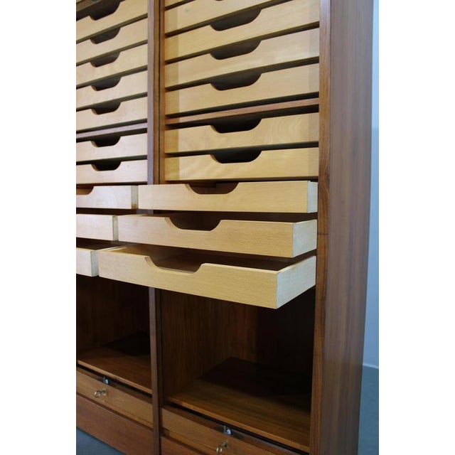 1960s Mid-Century Tambour Office Cabinet, Denmark, 1960s For Sale - Image 5 of 16