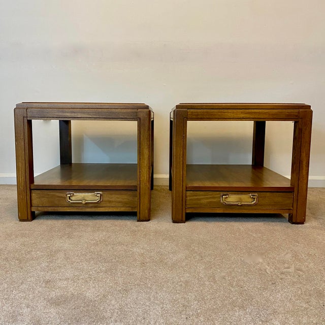 Vintage Bassett MidCentury Modern End Tables a Pair Chairish