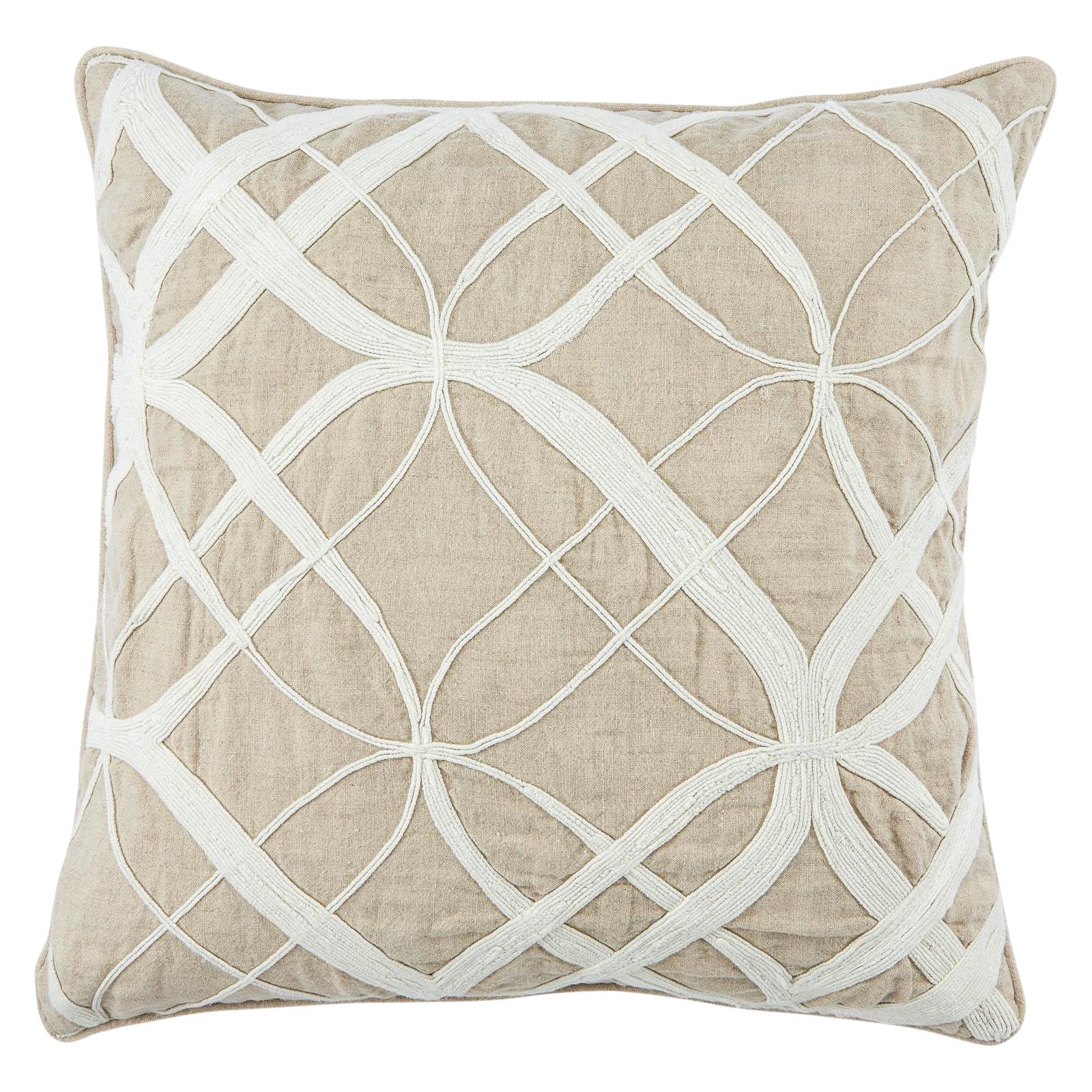 Nikki Chu By Jaipur Living Mavise Cream White Geometric Down