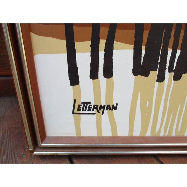 Sunset and Trees Letterman Painting Mid Century Modern Chairish