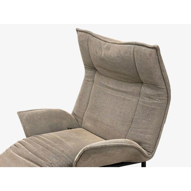 1980s Vico Magistretti, Italian Modern, Fabric, Metal, Veranda Lounge Chair, 1980s For Sale - Image 5 of 14