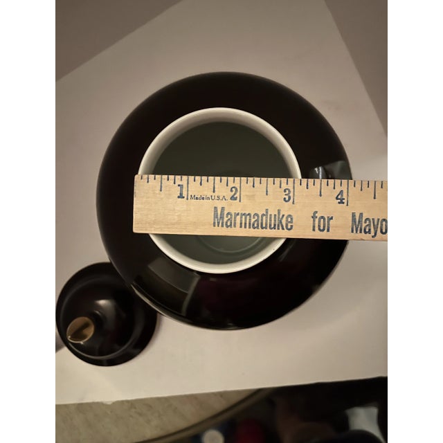 Brown Mid-Century German Goebel Porzellan Black Urn With Rembrandt Night Watch Moti For Sale - Image 8 of 10