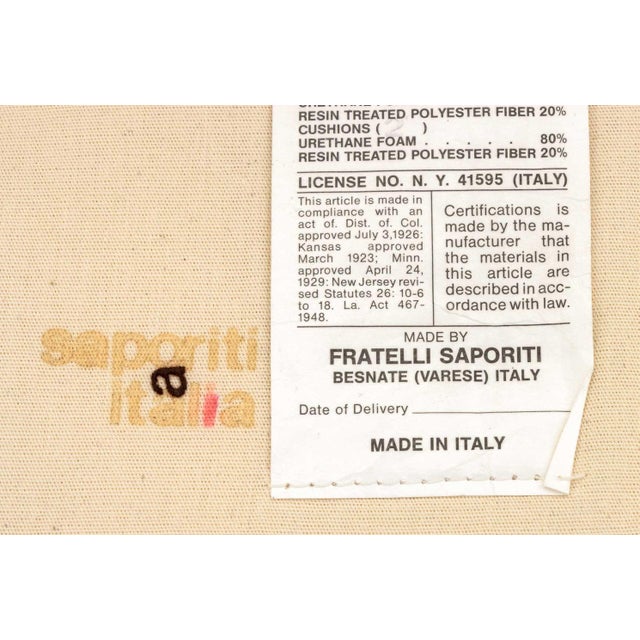 Saporiti Italia "Wave" Leather Two-Seat Sofa For Sale - Image 9 of 9