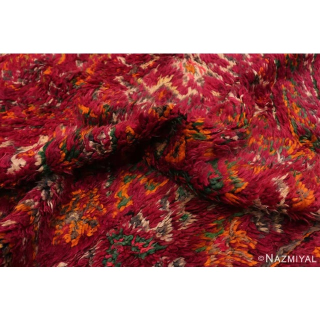 Nazmiyal Collection Geometric Folk Art Vintage Moroccan Rug For Sale In New York - Image 6 of 8