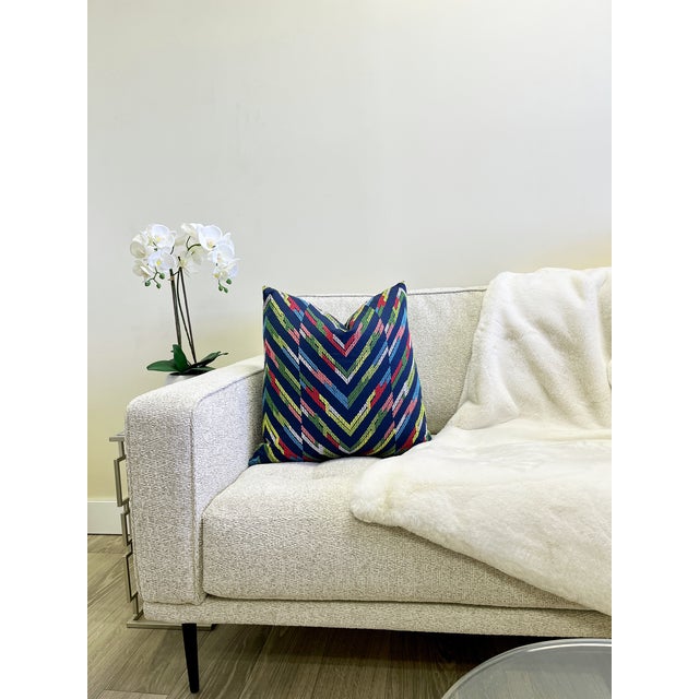 Thibaut Hamilton Embroidery Navy Throw Pillows Set of 2 Chairish