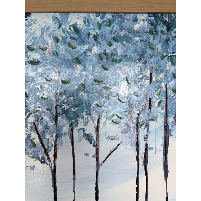 Boho Chic Vintage Large Landscape Painting For Sale - Image 3 of 11