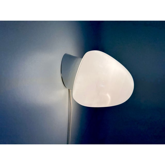 Strawberry Porcelain & Opaline Glass Wall Lamp by Wilhelm Wagenfeld for Lidner, Germany, 1950s For Sale - Image 15 of 16
