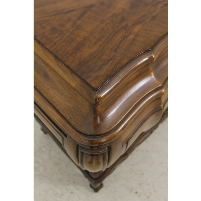 French Karges French Style Walnut Nightstand Chest For Sale - Image 3 of 13