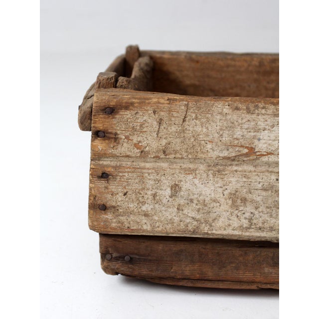Antique Wood Farm Crate For Sale - Image 10 of 18