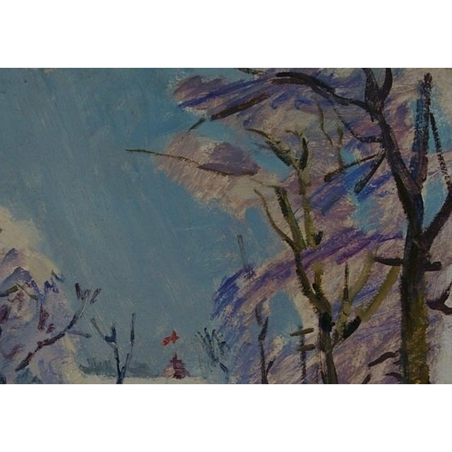 Realism Winter Landscape Painting, Original Soviet Impressionism, Kozik (1965) 50-70 For Sale - Image 3 of 6