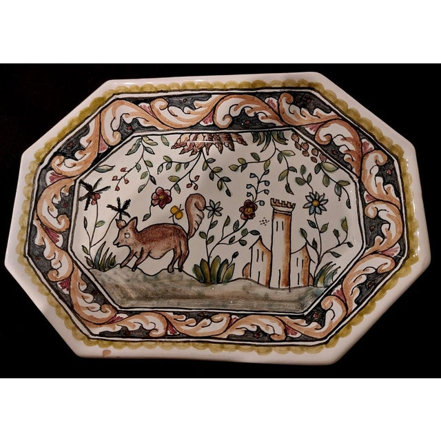 Brown Octagonal Plate from Berardos, Portugal, 1970s For Sale - Image 8 of 8