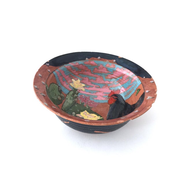 Here is a large studio pottery bowl by artist Armin E Muller. Signed and dated 1981, this rare piece is made from...