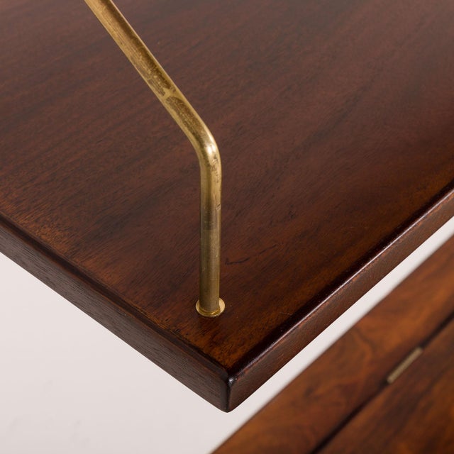 Rosewood Wall Unit with Desk by Hansen and Guldborg, Denmark, 1960s For Sale - Image 15 of 18