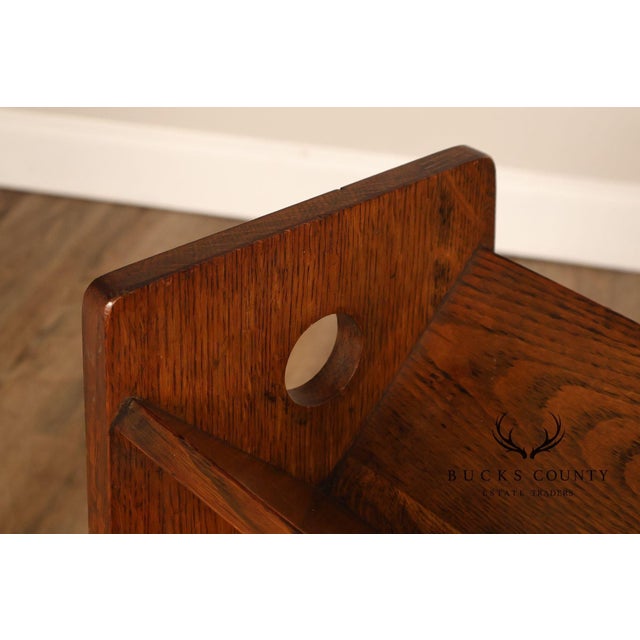 Antique Arts And Crafts Book Trough Magazine Stand For Sale - Image 17 of 18