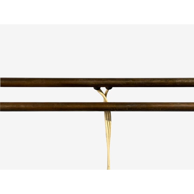 Paavo Tynell Style, Large Double Wall Sconce, Pierced Brass, Finland, 1950s For Sale - Image 10 of 12