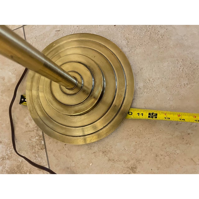 Art Deco Vintage Brass Stiffel Torchiere Floor Lamp For Sale - Image 3 of 12