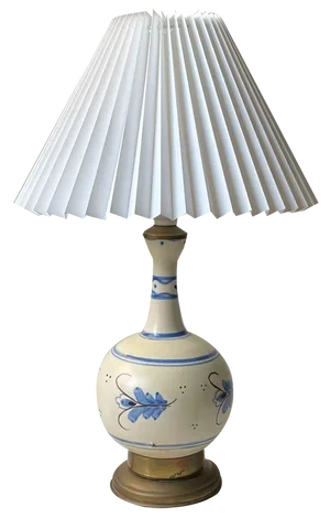 Hand-Painted Ceramic Table Lamp by Danico, 1920s
