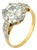 Antique Gia 2.04 Carat Old European Cut Diamond 18k Yellow Gold Platinum Ring, Size 6 For Sale