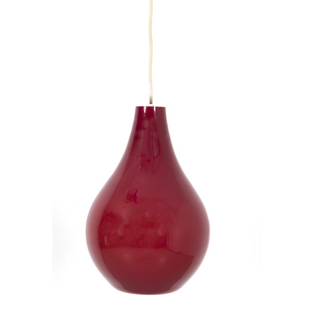 Red Vintage Vistosi Pendant Lamp For Sale - Image 8 of 9