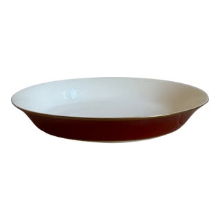 1980s Mikasa Bone China Oval-Shaped Serving Bowl With Mikasa Egyptian Terracotta Pattern For Sale